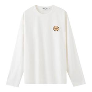 
[Langlangshan Joint] Sanfu 2025 winter chest embroidery round neck long-sleeved T-shirt bottoming shirt for men 510101