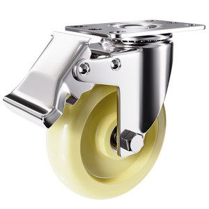 
304 stainless steel casters 3 inches 4 inches 5 inches 1.5 inches 2 inches screw nylon universal wheel directional wheel double brake wheel