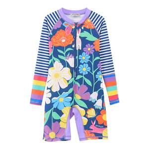 
Girls' Swimsuits Western Style Hot Spring 2024 New One-piece Women's Children's Swimsuit Girls Long-Sleeved Seaside Swimsuit Pants