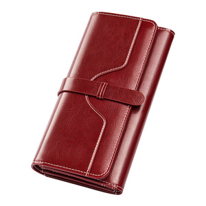 
Women's wallet women's long 2025 new genuine fashion trendy retro large capacity genuine leather clutch to hold on mobile phone