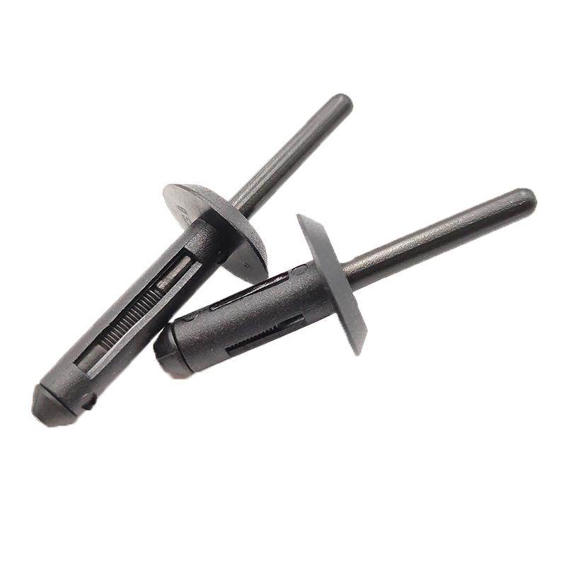 Lot De 20 Rivets D'expansion En Plastique Noir - Pour Pare-chocs, Tablier, Cache Et Seuil - Tige 15 Mm, Col 20 Mm
