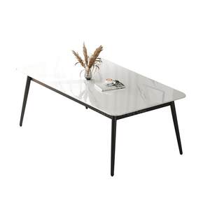 
Sanmeng household slate dining table 2026 new light luxury small apartment dining table rectangular dining table and chair combination