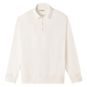 【高克重双面纯棉】CULTUM秋冬宽松翻领套头卫衣男系扣休闲上衣