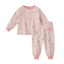 [7A Antibacterial] Children's Home Clothes Boys Autumn Long Sleeve Two-piece Baby Underwear Set Girls Autumn Pajamas