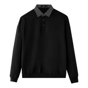 
HLA/Hailan Home casual long-sleeved sweater 2025 winter new POLO pullover loose fashionable sweater for men