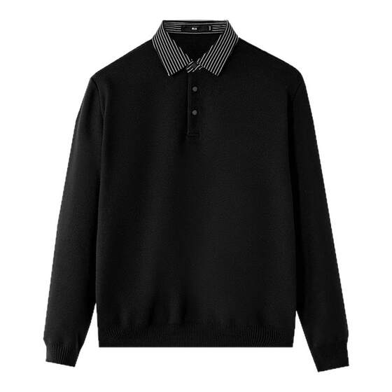 
HLA/Hailan Home casual long-sleeved sweater 2025 winter new POLO pullover loose fashionable sweater for men
