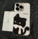 原创个性情侣猫猫狗狗适用苹果15promax手机壳iphone15pro卡通12可爱13pro全包14透明软壳11防摔个性x/xr高级