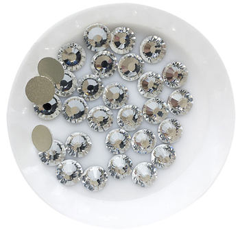 Crystal diamond flat bottom multi -color mixed decoration 2 pieces
