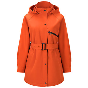 
GIOVANNI VALENTINO women's hooded windbreaker mid-length autumn outdoor high-end velvet jacket