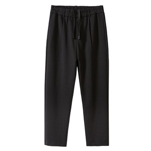 
New style harem pants men's new loose little feet dad pants personalized inner drawstring elastic waist sports nine-point casual pants
