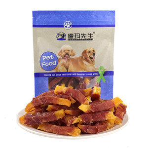 Mr. Dema dog snack duck meat potterflature strip grinding rod pet puppy clean teeth training reward puppies nutrition
