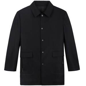 
Talented wool wool coat for men's mid-length 2023 winter new business casual lapel black cotton jacket