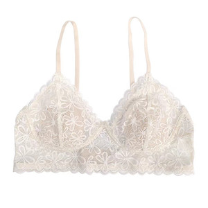 New French lingerie women's ultra-thin style without steel rings, rabbit ears, lace lace, sexy and breathable girl's bra, summer