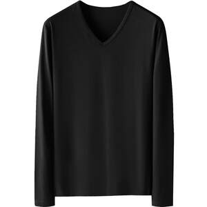 
Modal long-sleeved T-shirt men's 2026 new V-neck autumn top clothes autumn small shirt thin inner layering shirt