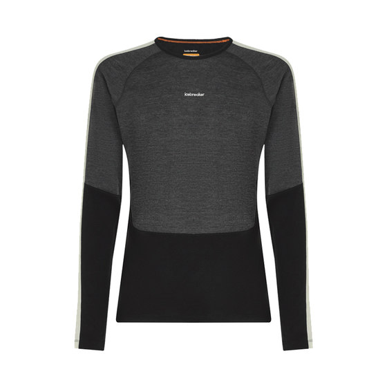 
icebreaker machine washable pure merino wool men's 200 Oasis+ color-blocked long-sleeved T-shirt for outdoor hiking
