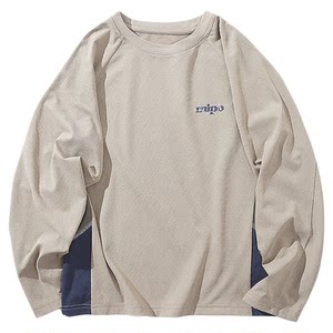 
mipo spring children's long-sleeved T-shirt, quick-drying, easy to remove stains, lightweight, loose and versatile sports top for boys and girls