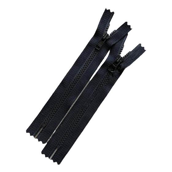 
YKK black No. 3 resin closed-tail short zipper down jacket children's clothing pocket collar plastic tooth trousers clothing accessories