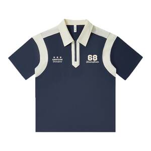 
Gbiaior2026 new American retro polo shirt short-sleeved t-shirt women's trendy summer breathable college style top