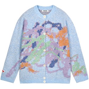 
[20% off when you join the membership] CANOTWAIT William Chan crayon jacquard sweater cardigan men's and women's coat sweater