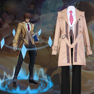 taobao agent Golden trench coat, cosplay