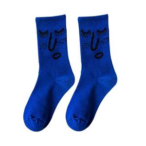 Socks in the socks of socks inS tide pure cotton Japanese cute and funny cartoon net red white Korean autumn and winter college style