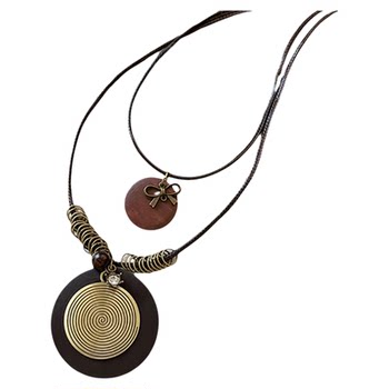 New Chinese Zen long feather necklace for women retro ethnic style decorative sweater chain bohemian pendant accessories