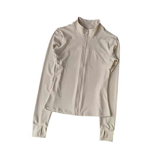 Yoga clothing female high -end long -sleeved long -sleeved sports jacket running training fitness shirt autumn and winter wind running uniforms
