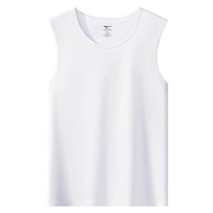 
Seven Wolves men's white vest men's pure cotton sports cotton wide shoulders sleeveless base underwear men's sweatshirt