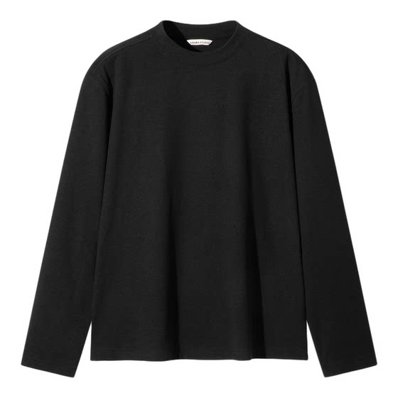 SANBAI [Self-heating] Winter new base T-shirt men's black warm high-end inner long sleeves