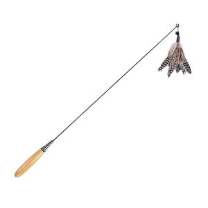 
Pet cat and dog toys match-grade cat stick self-exciting boredom removal tool steel wire feather replacement head bite-resistant kitten supplies