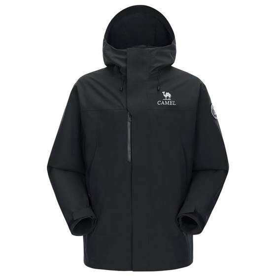 
[Same style as Wang Junkai] Camel King Kaijia ICON black jacket for men, three-in-one outdoor waterproof jacket for women
