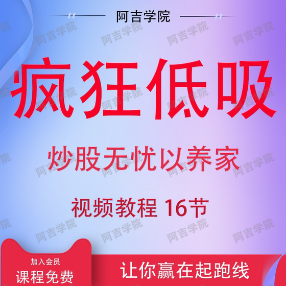 疯狂低吸合集 量价深度解析精准买卖点盘口强弱判断视频教程16节