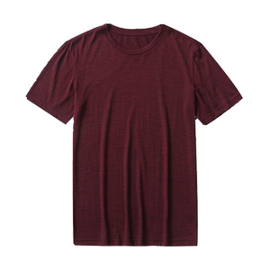 European size Merino base 100% wool running short-sleeved men's outdoor sports fitness quick-drying breathable loose t-shirt