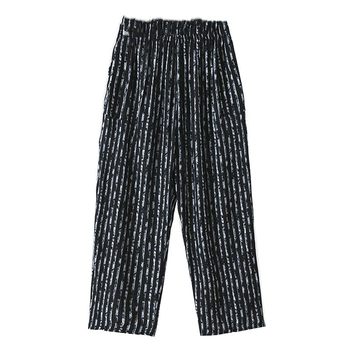 Middle-aged and elderly elastic waist artificial cotton casual pants cotton silk