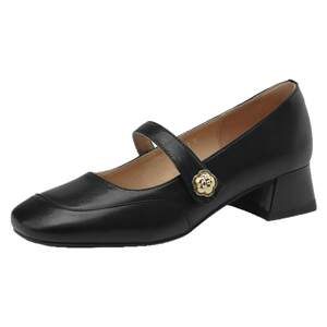 
Daphne French style shoes for women 2026 new summer Mary Jane women's shoes thick heel black small leather shoes high heels