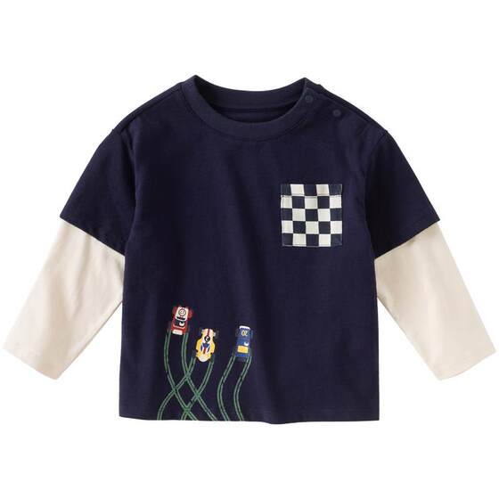 
David Bella children's long-sleeved T-shirt boys new pure cotton bottoming shirt baby boy 2026 spring fake two-piece top