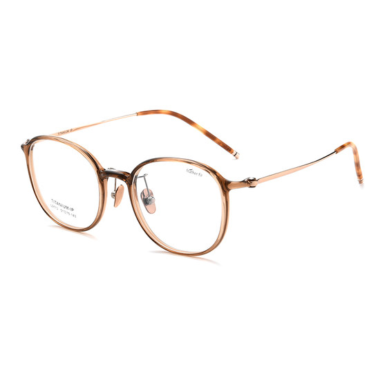 
Ultra-light pure titanium 7g internet celebrity oval glasses frame with degree of myopia glasses without makeup frame showing face Xiaodan sunglasses