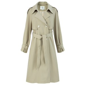 
Gauze Fisongxian Trench coat for women 2025 spring high-end long khaki popular thick coat