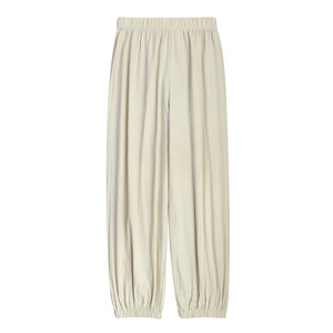 Cotton and linen casual pants, women's loose linen lantern pants, 2023 new summer quarter thin style ankle tied Harlan carrot pants