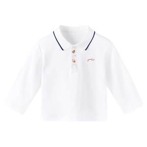 
British children's pullover spring and autumn boys and girls lapels Polo shirt long sleeve round neck T-shirt casual underwear top