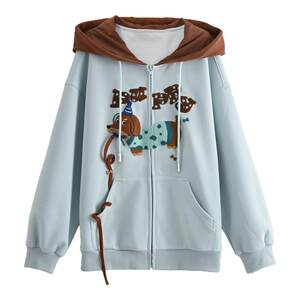 Mori Girl Tribe Sweet and Cute Dachshund Dog Embroidered Long Sleeve Hooded Sweatshirt Women's Versatile Loose Jacket 2026 New Style