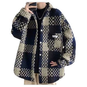 
Extra large size 300*0.5kg small fragrance style jacket for men and women autumn and winter style fashion brand handsome lapel casual cotton jacket