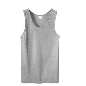 
Langsha men's vest pure cotton 2026 new summer slim bottoming sweat-absorbent sports fitness thick thread two-strand rib