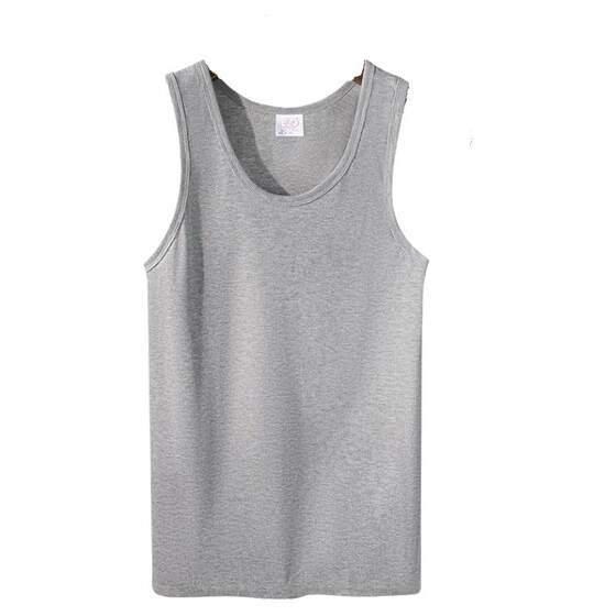 
Langsha men's vest pure cotton 2026 new summer slim bottoming sweat-absorbent sports fitness thick thread two-strand rib
