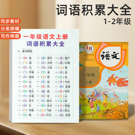 语文词语积累大全专项训练手册小学生重叠词量词成语近义词反义词