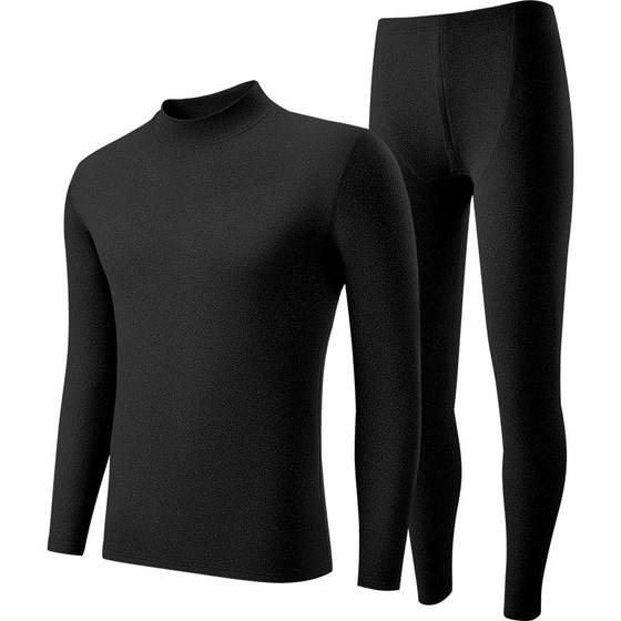 Antarctic thermal underwear men's velvet thickened dad's autumn clothes and autumn trousers set winter thermal insulation and cold resistance men's PB