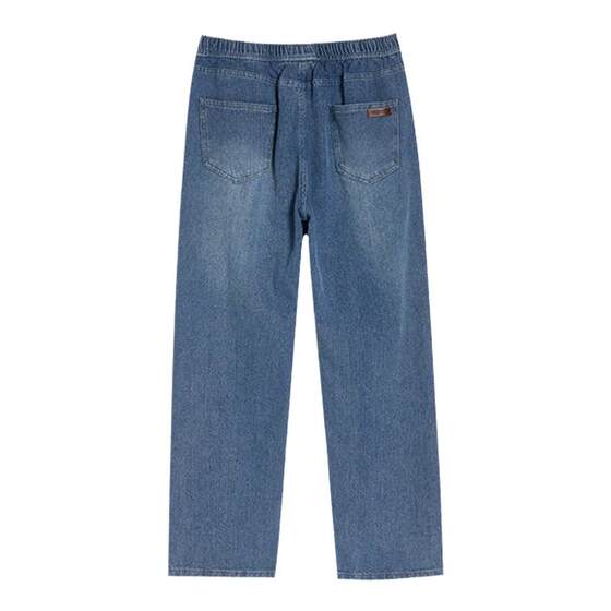 
Precise sports jeans men's thin pants trendy loose straight high street versatile draped casual trousers