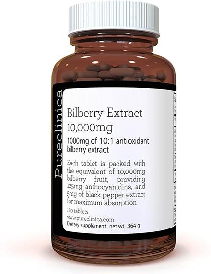 美国代购Bilberry Extract 10,000mg x 180 tablets - 10 X more