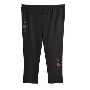 
New autumn and winter elastic pants for middle-aged and elderly fat mothers