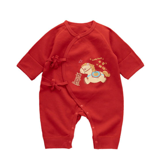 
Male and female baby baby one-year-old dress jumpsuit baby monk suit pure cotton 100-day birthday dress Year of the Horse Chinese style
